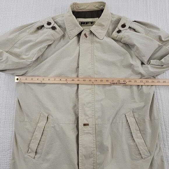 RFT by Rainforest Full Zip Utility Jacket Men's XL Beige Fully Lined EUC Vented - Picture 14 of 16